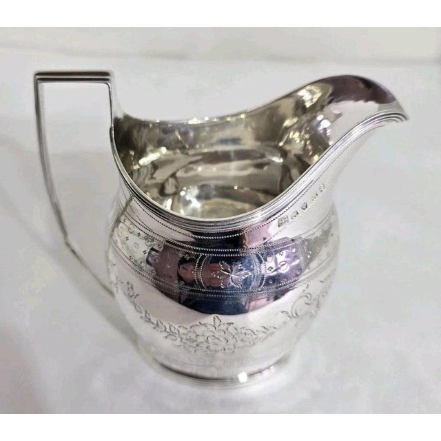Metal Antique George III Sterling Silver Cream Jug from Godbehere, Wigan & Boult, 1801 For Sale - Image 7 of 18