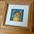 Charming modern cat portrait oil painting on artist canvas. Unsigned. Included are the beautiful gold wood frame, white...