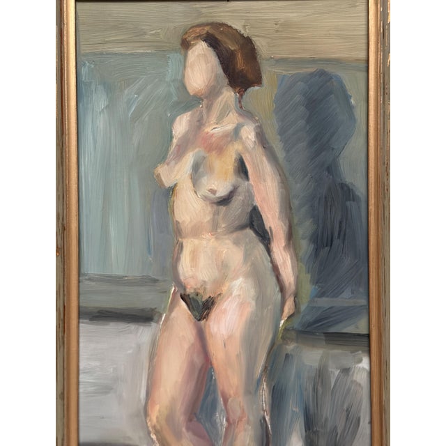 Gunnar Jonsson, Nude Woman, 1960s, Oil on Panel For Sale - Image 4 of 17