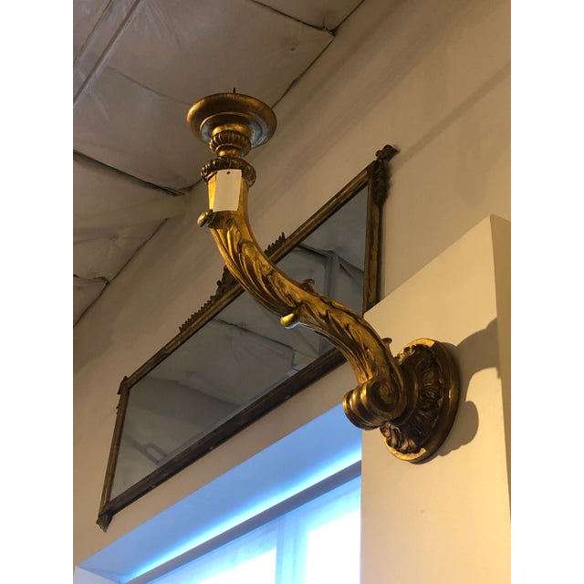 1890s Italian Hand Carved Wooden Candle Sconce For Sale - Image 9 of 12