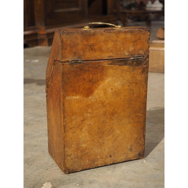 18th Century French Embossed Leather Letter Box, “Coffret a Courrier” For Sale - Image 11 of 17