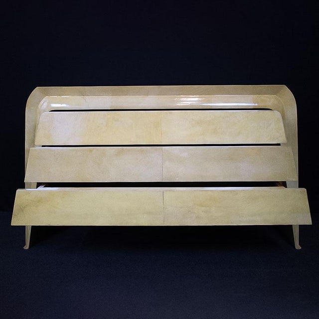 Parchment Chest of Drawers, 1980s For Sale - Image 3 of 7