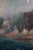 Paint Artist Signed Boat & Village Oil Painting on Canvas For Sale - Image 7 of 12