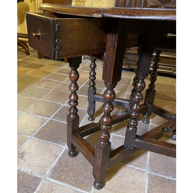 17th Century Oak Gateleg Table For Sale - Image 9 of 11