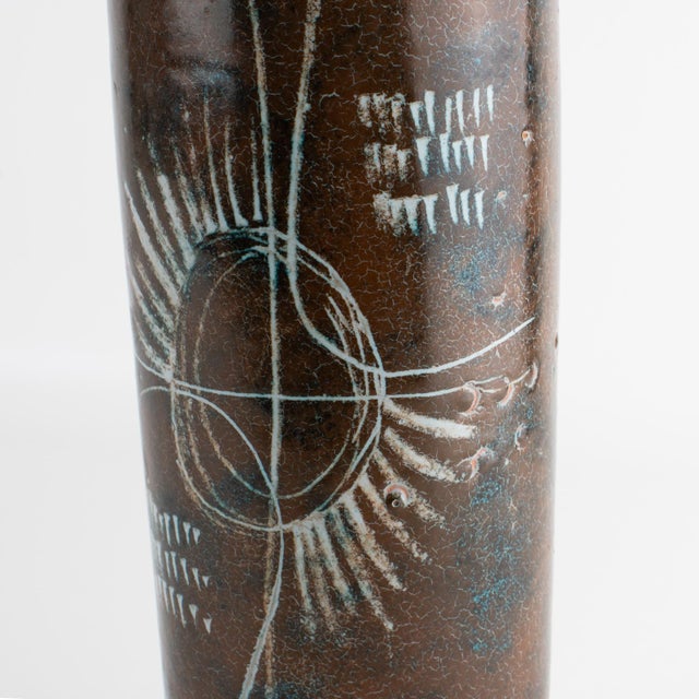 Yvon Roy for Atelier Montgolfier Glazed Terracotta Ceramic Vase, circa 1950 For Sale - Image 10 of 10