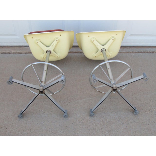 2 Hamilton Cosco Fiberglass Swivel Bar Stools For Sale - Image 13 of 18
