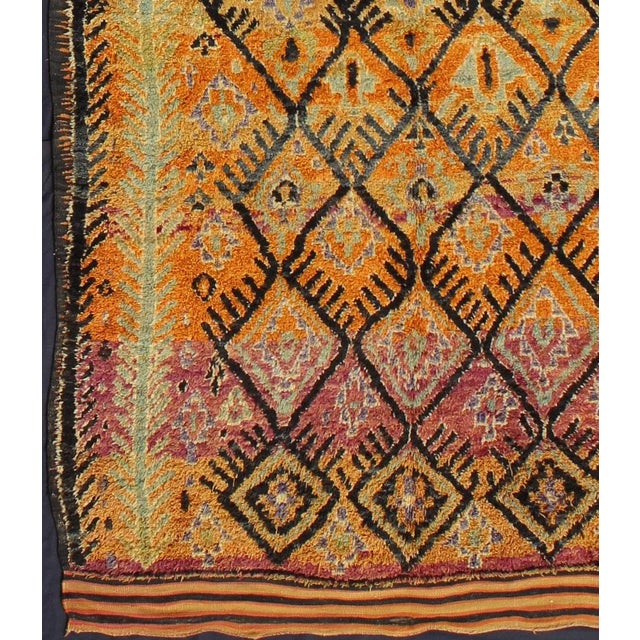 Vintage Moroccan Large Gallery Runner With Tribal Geometric Design 6'6'' X 16'0'' For Sale - Image 4 of 6