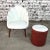 Dimensions: H 36.7” x W 26.7” x SD 20.7” x SH 15.7”/ Ottoman H 18” x W 15.7” Vintage accent shell chair and ottoman, newly...