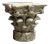 An Exuberant American Painted Plaster Corinthian Capital With Faux Marble Base and Top For Sale