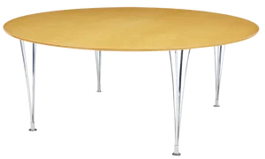 Large Scandinavian Round Birch Dining Table by Bruno Mathsson, 1980
