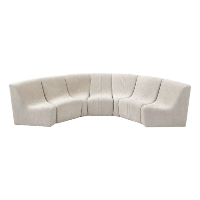 Vintage Beige Modular Sofa, 1970s, Set of 7 For Sale