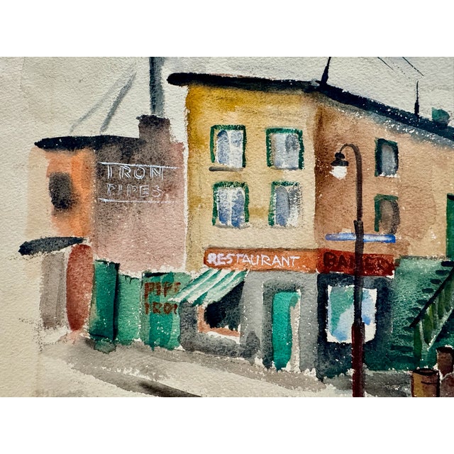 Original watercolor on paper by Henry Emil Salloch, also known as Heinz Emil Salloch, the German-born American artist and...