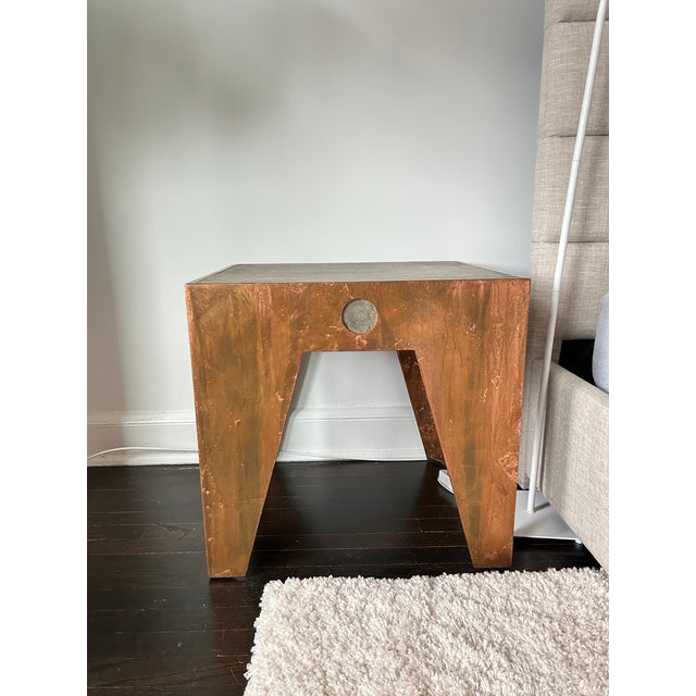 Copper Custom Side Table For Sale In Chicago - Image 6 of 12