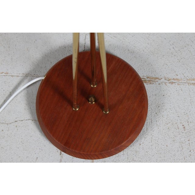 Brown Mid-Century Scandinavian Floor Lamp in Brass and Teak by Josef Frank, 1960s For Sale - Image 8 of 14