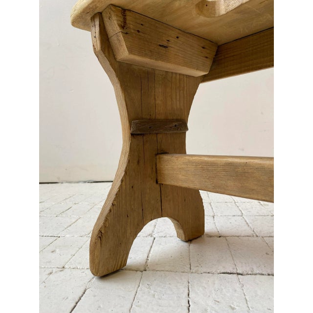 Vintage Natural Pine Primitive / Farmhouse Stool, Circa 1920s For Sale - Image 12 of 13