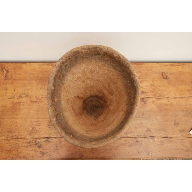 Small 19th Century European Wood Mortar For Sale - Image 4 of 9