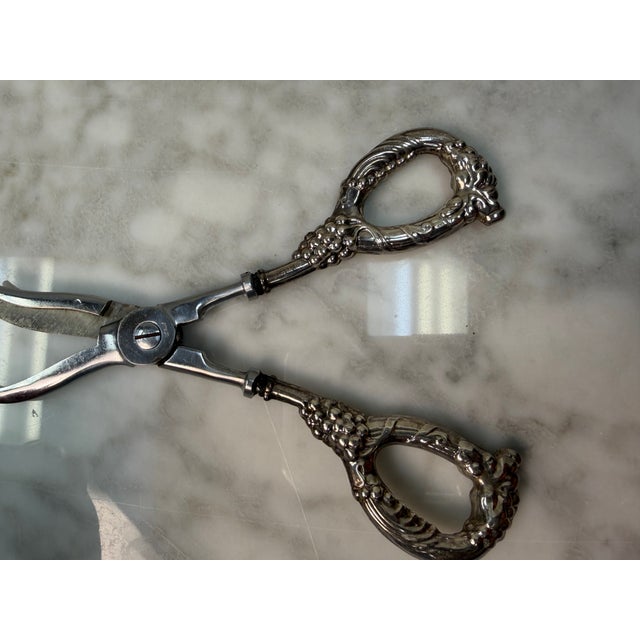 Mid 20th Century Vintage Mid-Century Hoffritz Sterling Silver Handled Grape Shears For Sale - Image 5 of 6