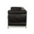 LC 2 3-Seater and 2-Seater Sofas in Black Leather by Le Corbusier for Cassina, Set of 2 For Sale - Image 15 of 18