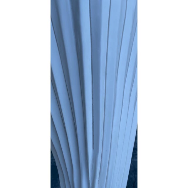 Sculpture Materials Silver Bismarck Palm Tree Wall Sconces - a Pair For Sale - Image 7 of 11