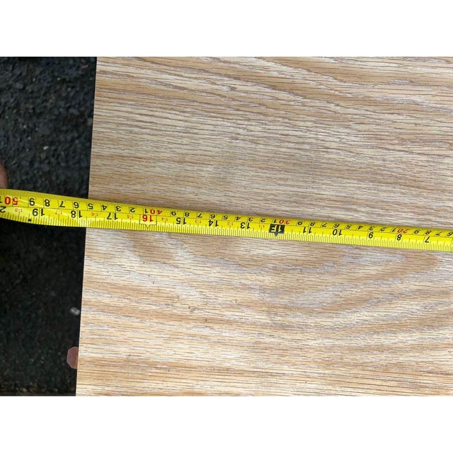 Late 20th Century Vintage Octagonal Formica Metal Base Kitchen Dining Table With Leaf For Sale - Image 10 of 11