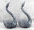 1960s Mid-Century California Pottery Black & White Swan Sculpture - a Pair For Sale - Image 5 of 8