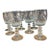 1990s Wreath by Rock Sharpe Crystal Wine Glasses Set of 7 For Sale