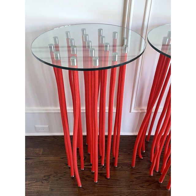 Postmodern Pair of Tall ORG tables by Fabio Novembre for Cappellini For Sale - Image 3 of 11