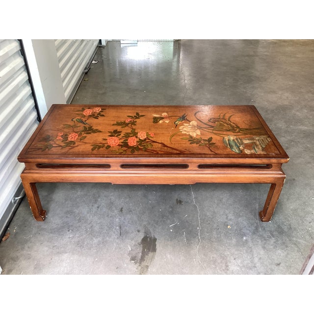 Asian Elegant Asian Painted Coffee Table For Sale - Image 3 of 12