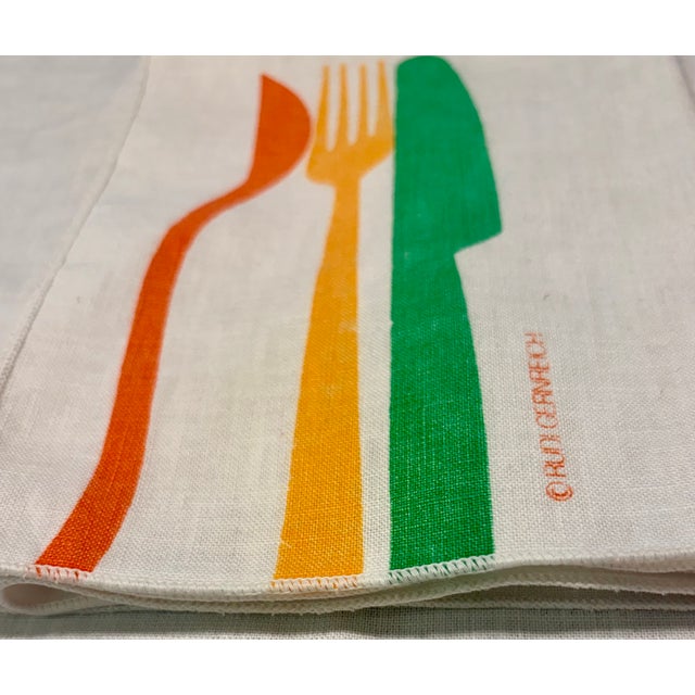 1970s "Dining In" Rudi Gernriech Cloth Dinner Napkins - Set of 7 For Sale - Image 4 of 9