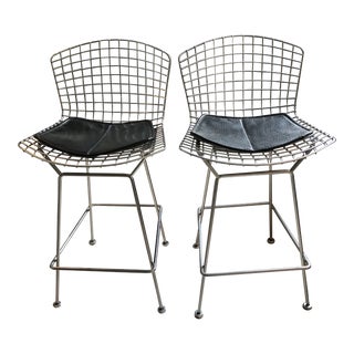 Knoll Aluminum Bertoia Counter Stools - a Pair For Sale