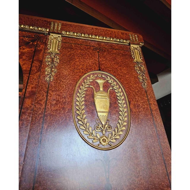 Four-Door Marquetry and Gilded Bronze Bookcase For Sale - Image 9 of 18