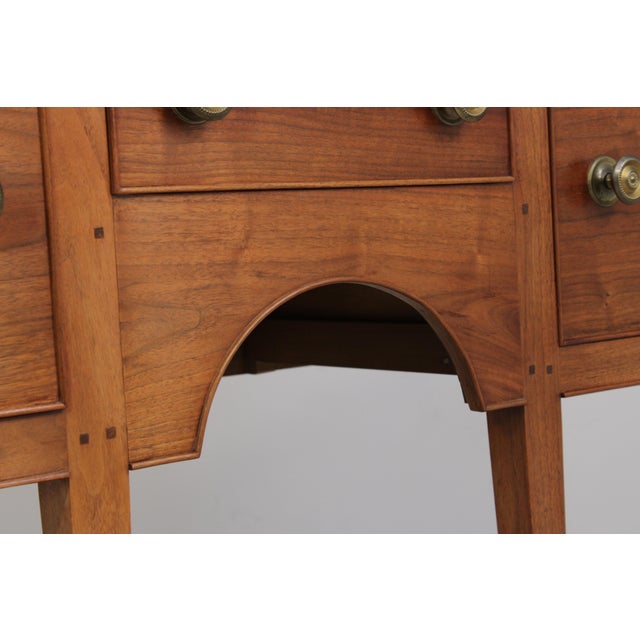 Bench Made Walnut 3 Drawer Huntboard Sideboard For Sale - Image 10 of 14