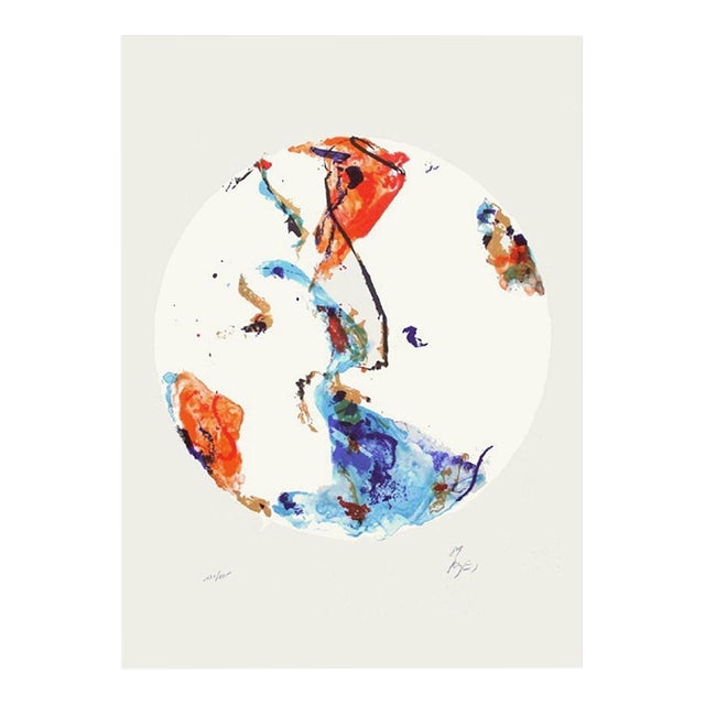 1989 Kim en Joong Monde Imaginaire IV Signed Lithograph For Sale