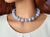 Natural Blue Lace Agate Necklace, 16mm Round Beads, 17.5″ For Sale In Cleveland - Image 6 of 8