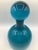 A fabulous shaped vintage 70s Scandinavian, most likely Swedish. Bobble top decanter/bottle. This rich bluemarine hand...