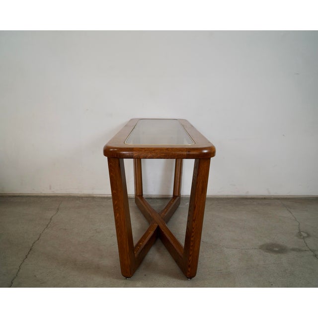 Wood 1970’s Mid-Century Modern Sculptural Console Table For Sale - Image 7 of 12