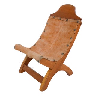 1950s Petite Mexican Butaque in the Style of Clara Porset For Sale