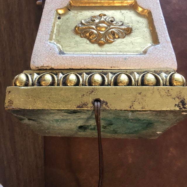 Nardini Studios Mid Century Modern Hollywood Regency Gold White Ceramic Table Lamp For Sale - Image 9 of 12