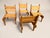 Vintage Brutalist Wooden Armchairs, 1960s, Set of 4 For Sale - Image 4 of 8