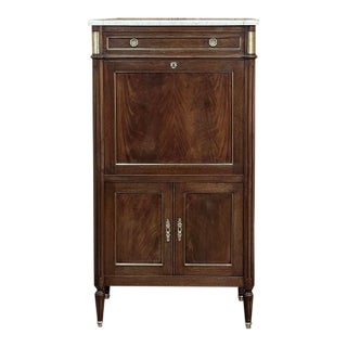 Antique French Louis XVI Mahogany Secretary ~ Cabinet For Sale