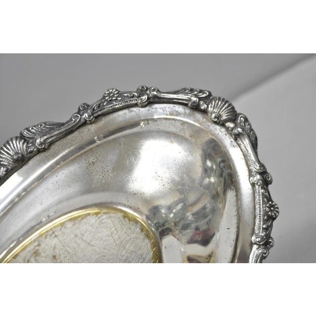 Vintage Victorian Style Silver Plated Ova Trinket Serving Dish (D) For Sale - Image 16 of 18