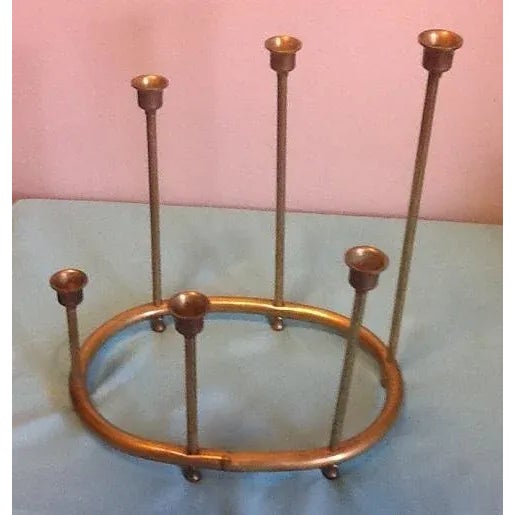 Mid-Century Modern Brass Mid-Century Candelabra For Sale - Image 3 of 7