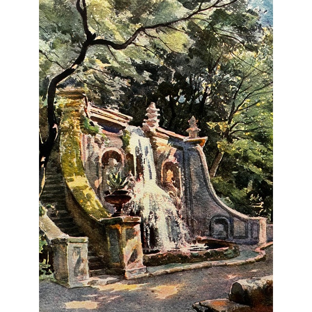 Illustration 1926 Villa Aldobrandini Italy Print For Sale - Image 3 of 3