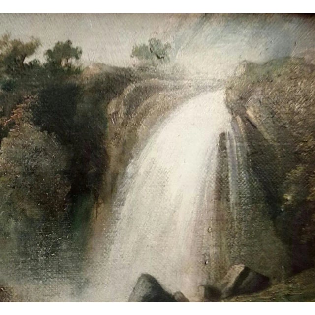 Early 21st Century The Waterfall, French School, Italy, Oil on Canvas, Framed For Sale - Image 5 of 9