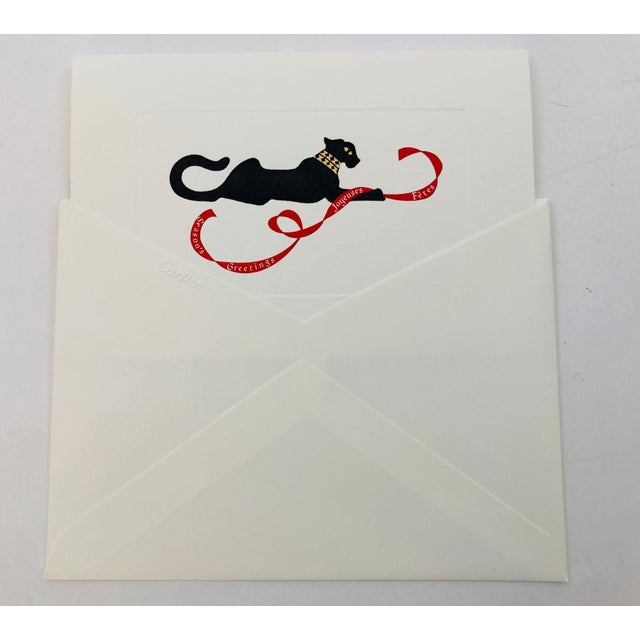 Cartier Iconic Panther Design Card and Envelope Set Luxury Season's Greetings For Sale - Image 10 of 10