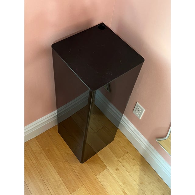 1970 Acrylic Black Pedestal For Sale In New York - Image 6 of 7