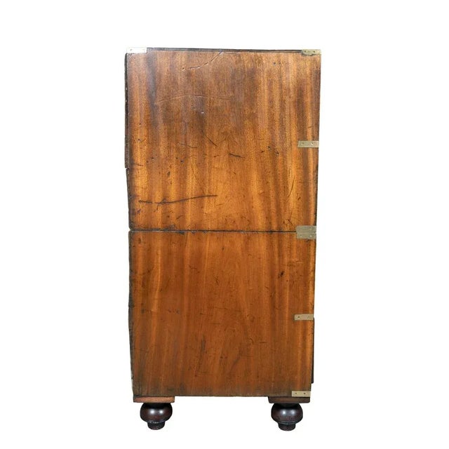 Victorian Mahogany Campaign Chest For Sale - Image 4 of 12