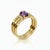 Modern Split Shank Oval Amethyst Engagement Silver, Gold Ring, Size 9.5 For Sale - Image 3 of 7