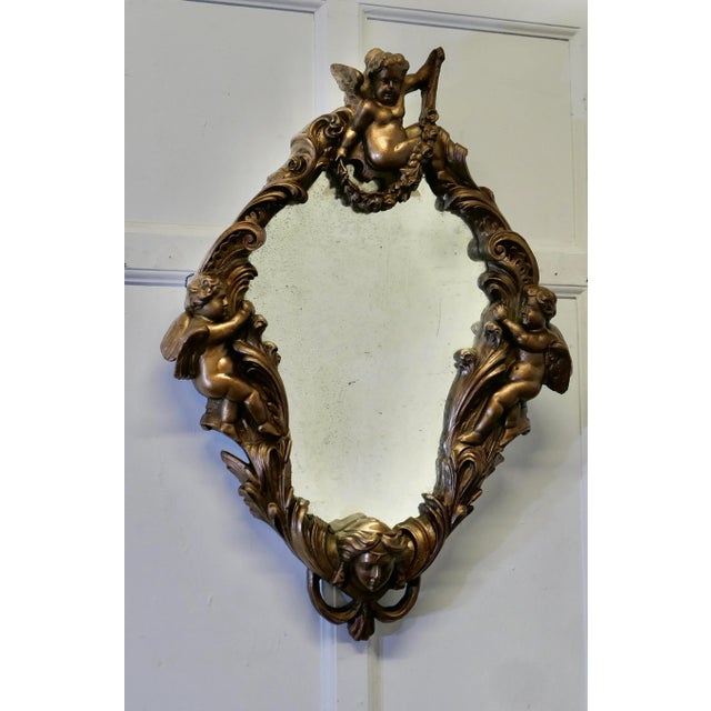 Baroque 18th Century Baroque Italian Gilded Mirror For Sale - Image 3 of 10
