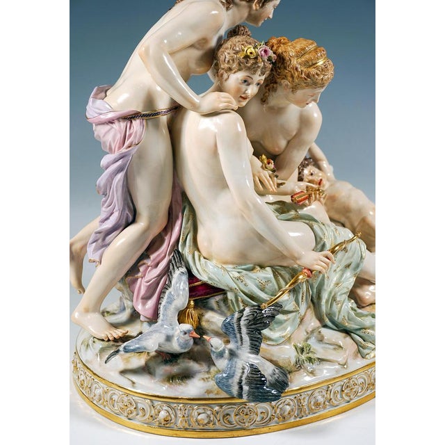 Allegorical Group the Disarming of Cupid by E. Andresen for Meissen, Germany, 1890 For Sale - Image 11 of 15